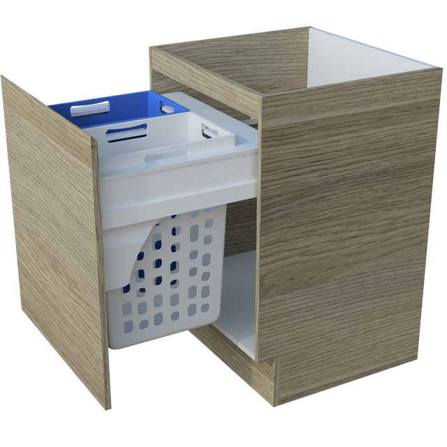 Modular Laundry 600mm Base Unit Laundry Basket Drawer (BAS-LC-600-BASK)