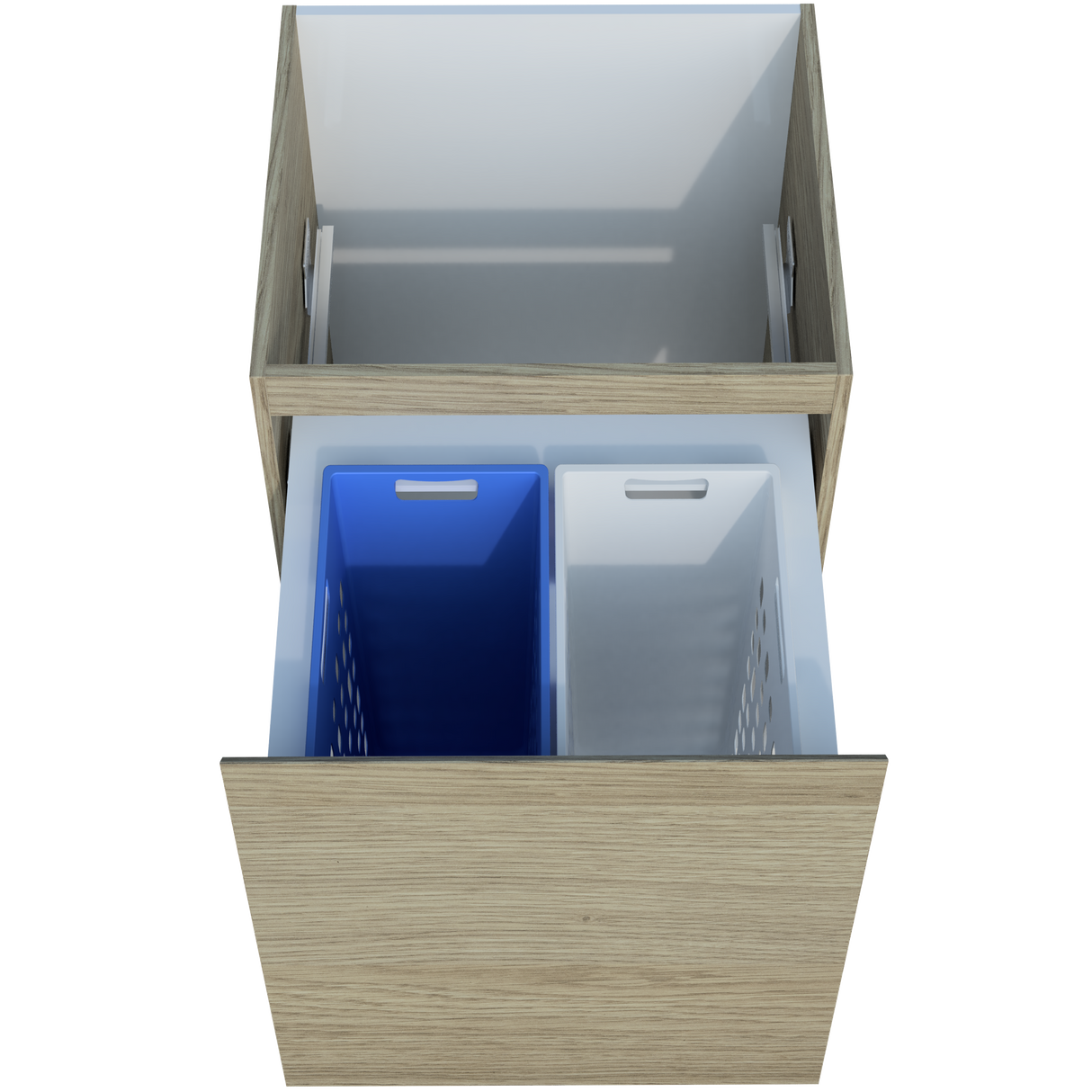 Modular Laundry 600mm Base Unit Laundry Basket Drawer (BAS-LC-600-BASK)