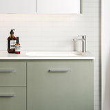 A lifestyle image of Timberline's Bodhi Undermount Basin 540mm White Gloss