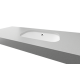 An image of Timberline's Bodhi Undermount Basin 540mm White Gloss