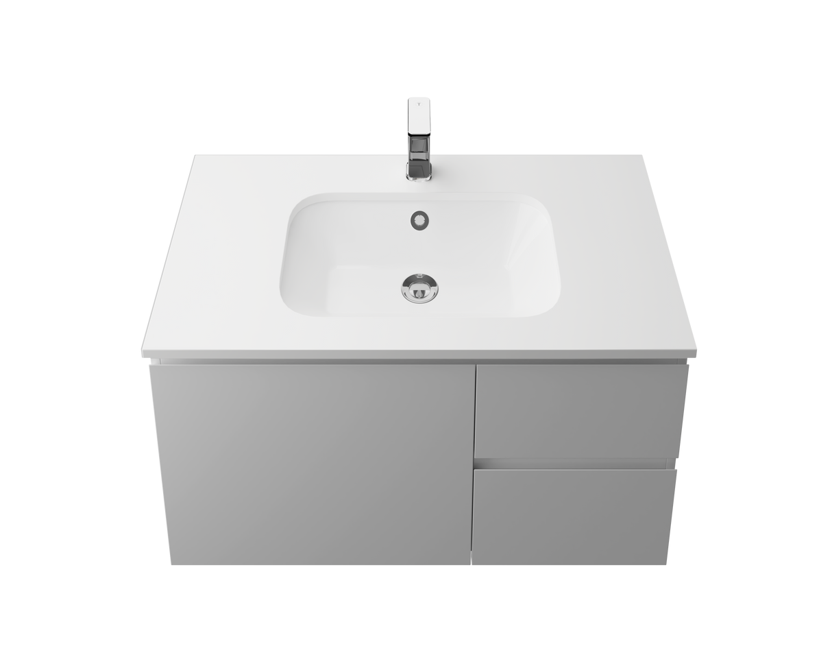 An image of Timberline's Bodhi Undermount Basin 540mm White Gloss