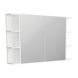 Bevel Edge 900 Mirror Cabinet, 2 Side Shelves