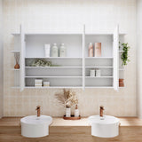 Bevel Edge 1200 Mirror Cabinet, 2 Side Shelves