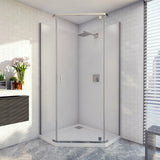 Cascade Shower Screen 1000 Angled Chrome