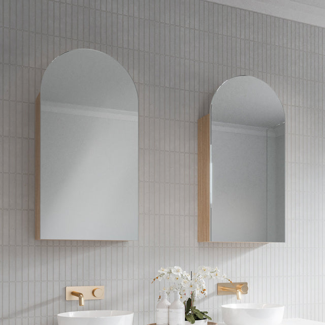 Church Mirror Cabinet 400mm Single Door Gold Collection (CHU-SC-400-S-G)