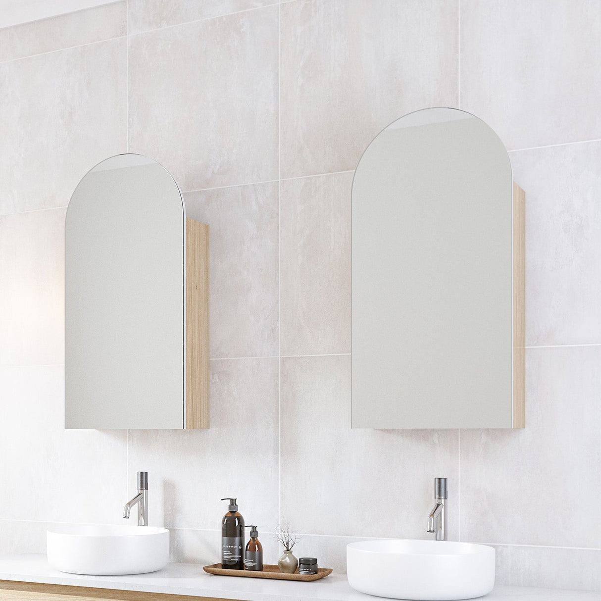 Church Mirror Cabinet 400mm Single Door Gold Collection (CHU-SC-400-S-G)