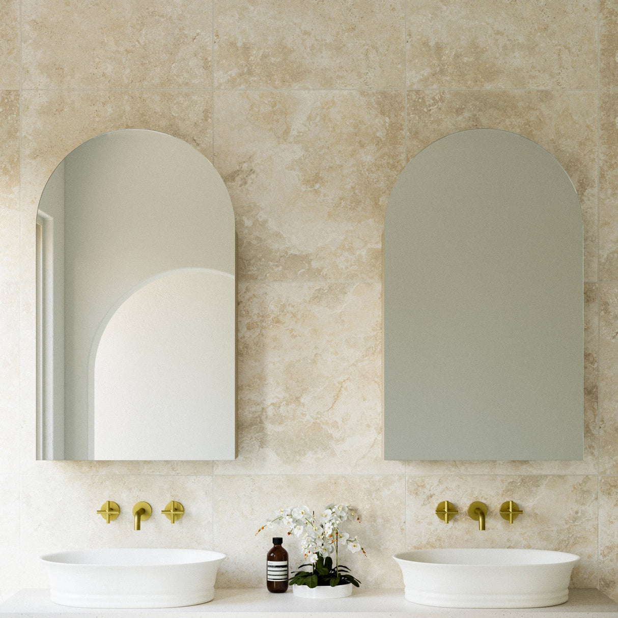 Church Mirror Cabinet 600mm Single Door Gold Collection (CHU-SC-600-S-G)