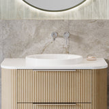 A lifestyle image of Timberline's Coast Basin 495mm White Gloss