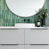 A lifestyle image of Timberline's Corrida Basin 430mm White Gloss