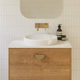 A lifestyle image of Timberline's Corrida Basin 430mm White Gloss