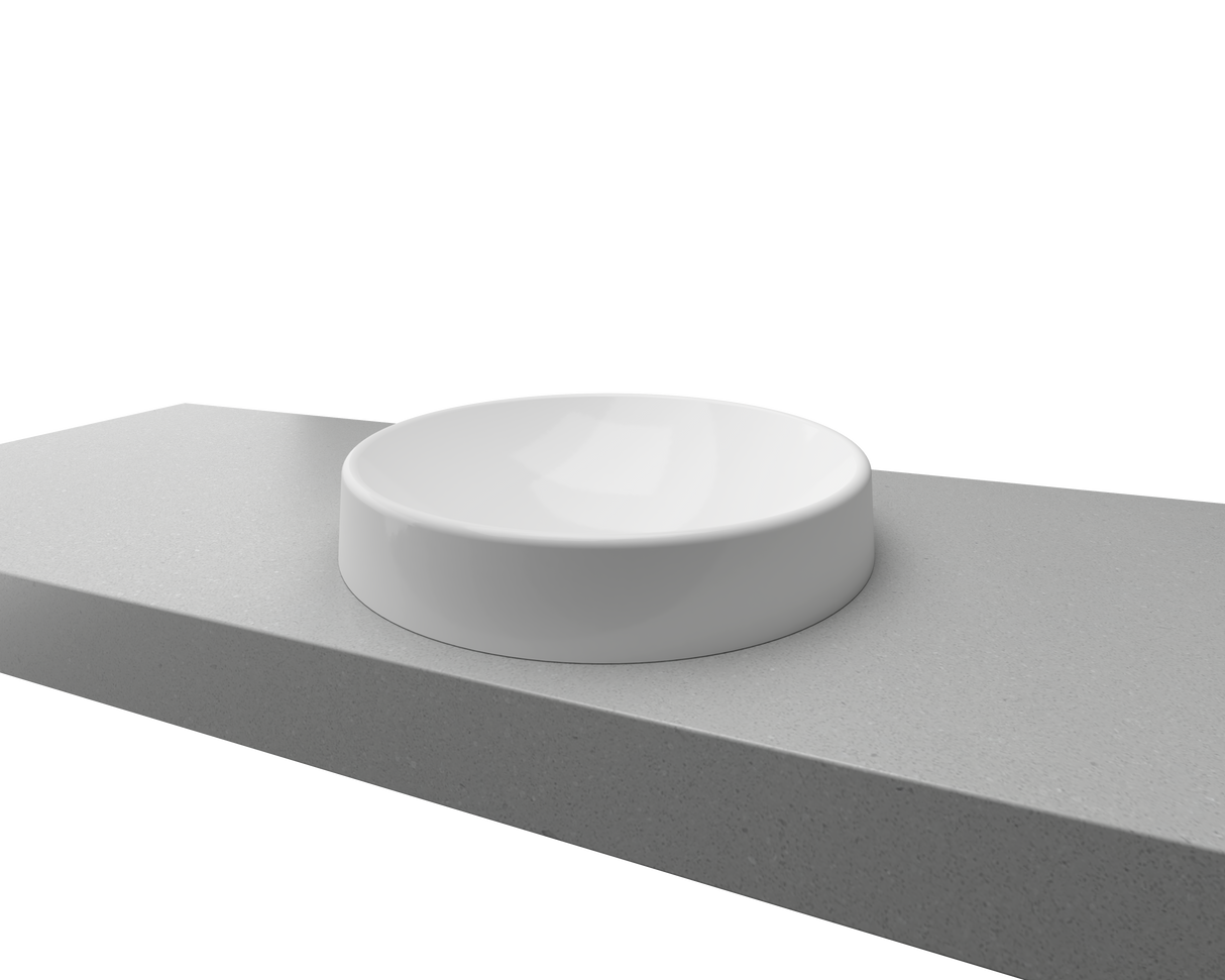 An image of Timberline's Corrida Basin 430mm White Gloss