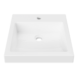 An image of Timberline's Cove Basin 460mm White Gloss with 1 Tap Hole