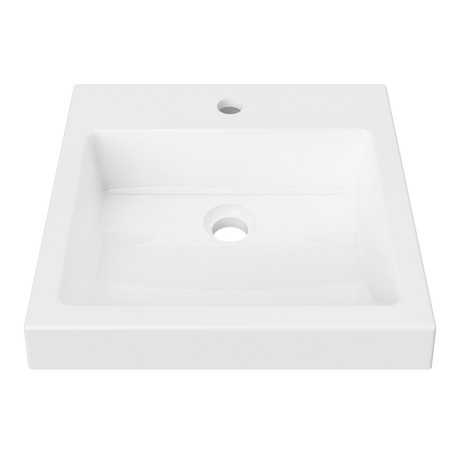 An image of Timberline's Cove Basin 460mm White Gloss with 1 Tap Hole