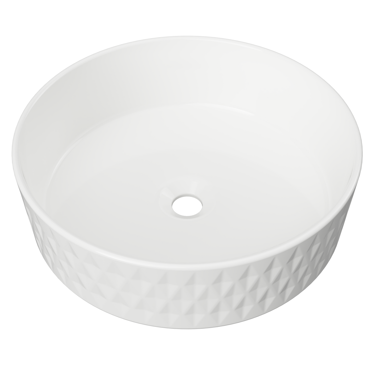 An image of Timberline's Diamond Basin 360mm White Gloss