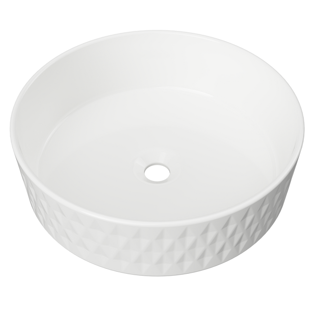 An image of Timberline's Diamond Basin 360mm White Gloss