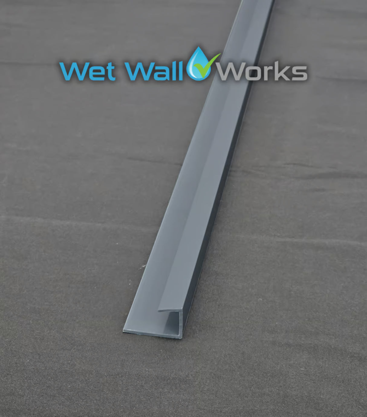 End Cap Trim - Grey - for Wet Wall Panels - 2400mm (h)
