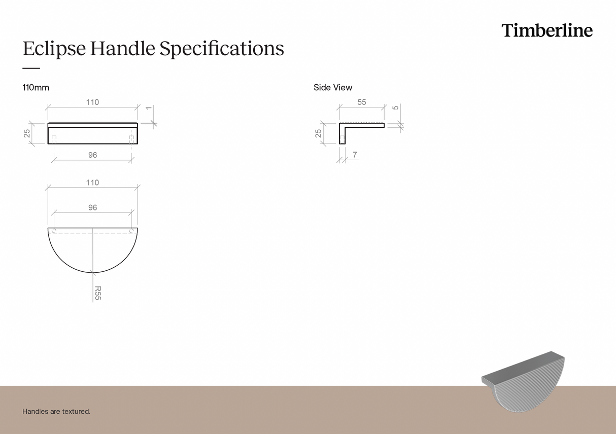 Eclipse 110mm Black Handle