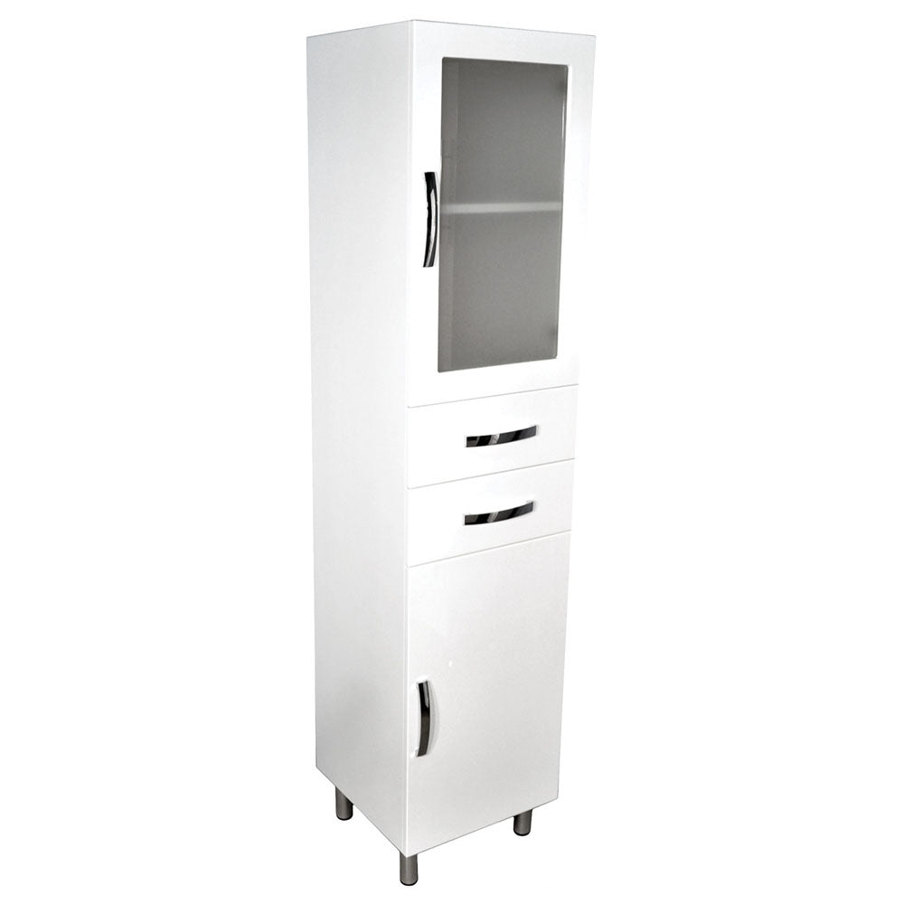 Unicab® Tallboy, 1 Glass Panel Door & 2 Drawers