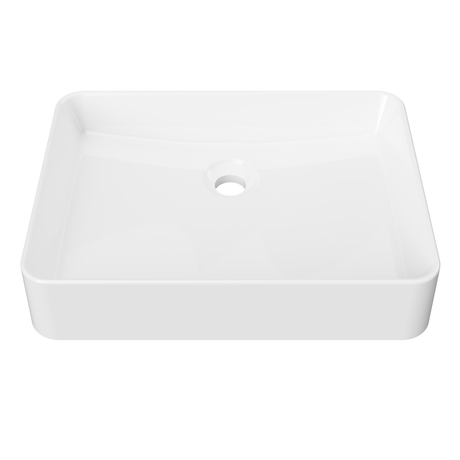 An image of Timberline's Fergus Semi Recessed Basin 500mm White Gloss
