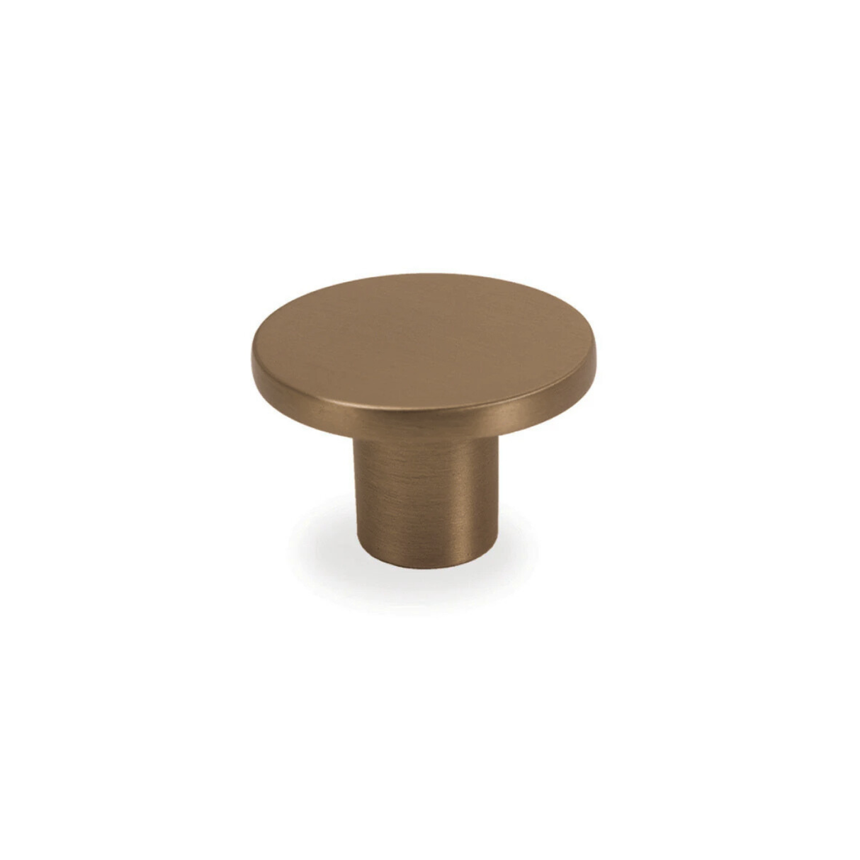Flat Knob 26mm Brushed Bronze Handle