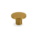 Flat Knob 26mm Satin Gold Handle (FLA-H-26-SG)
