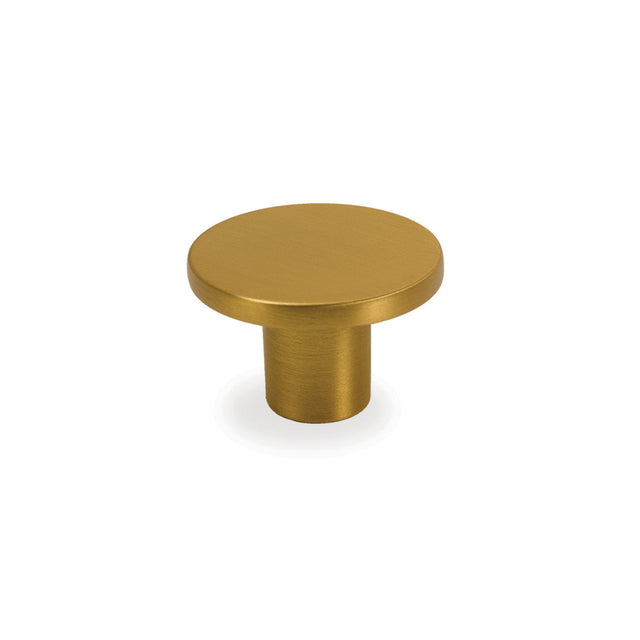 Flat Knob 26mm Satin Gold Handle (FLA-H-26-SG)
