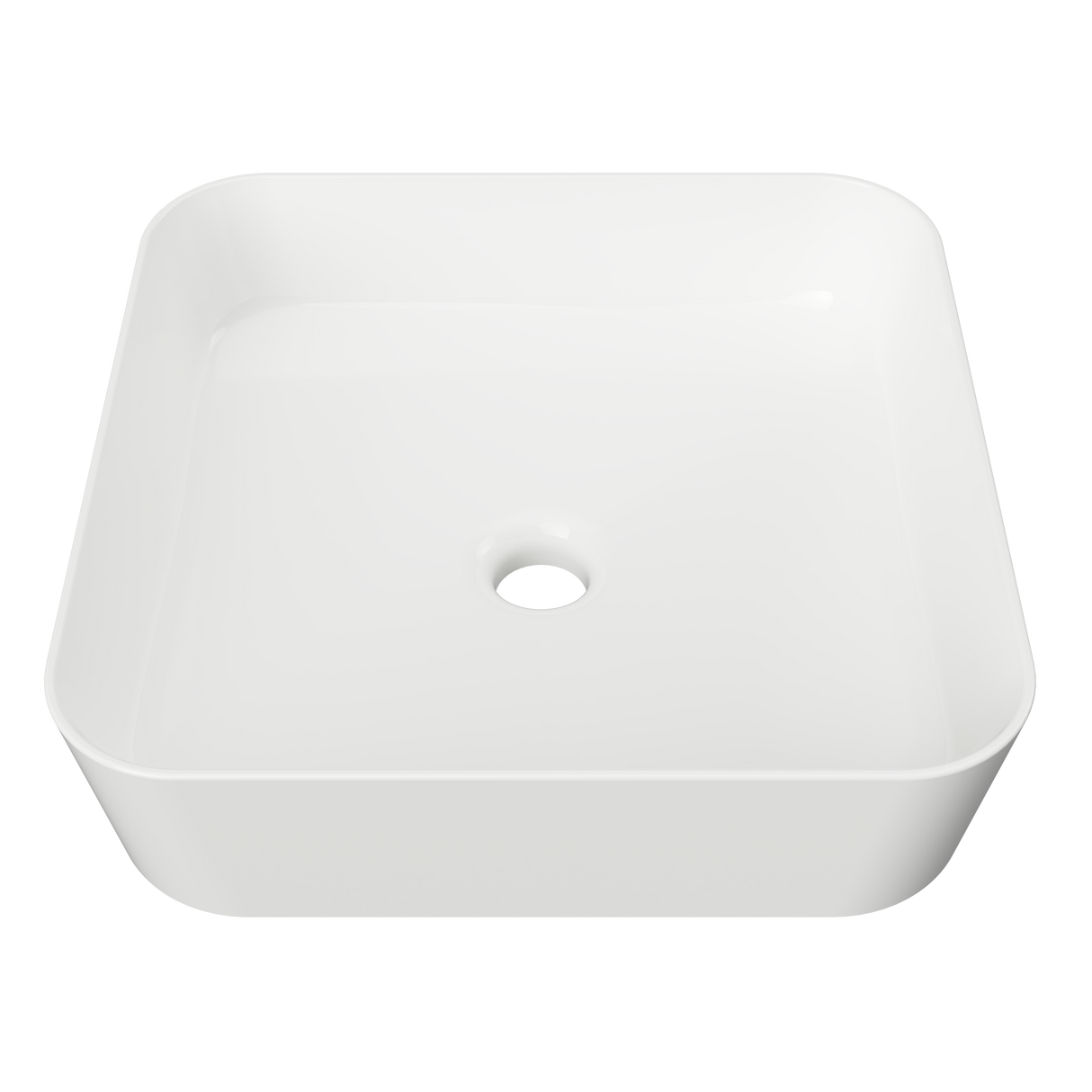 An image of Timberline's Florent Basin 400mm White Gloss