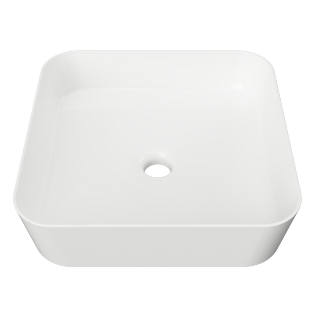 An image of Timberline's Florent Basin 400mm White Gloss