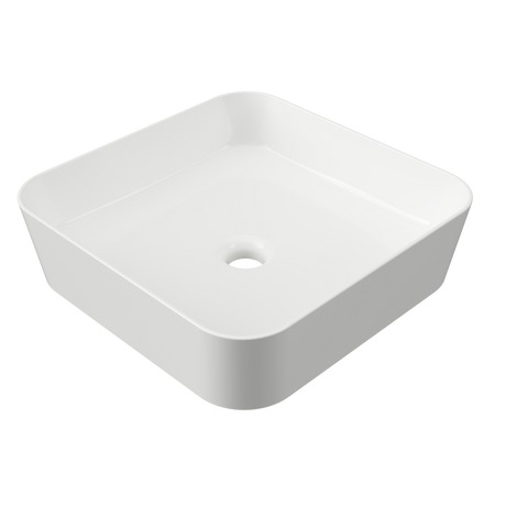 An image of Timberline's Florent Basin 400mm White Gloss