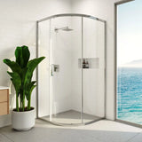 Floriano Shower Screen 1000 Curved Chrome