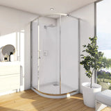 Floriano Shower Screen 1000 Curved Chrome
