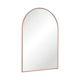 Arch Brushed Copper Framed Mirror