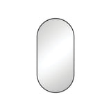 Empire Matt Black Framed Mirror, 450 x 900mm