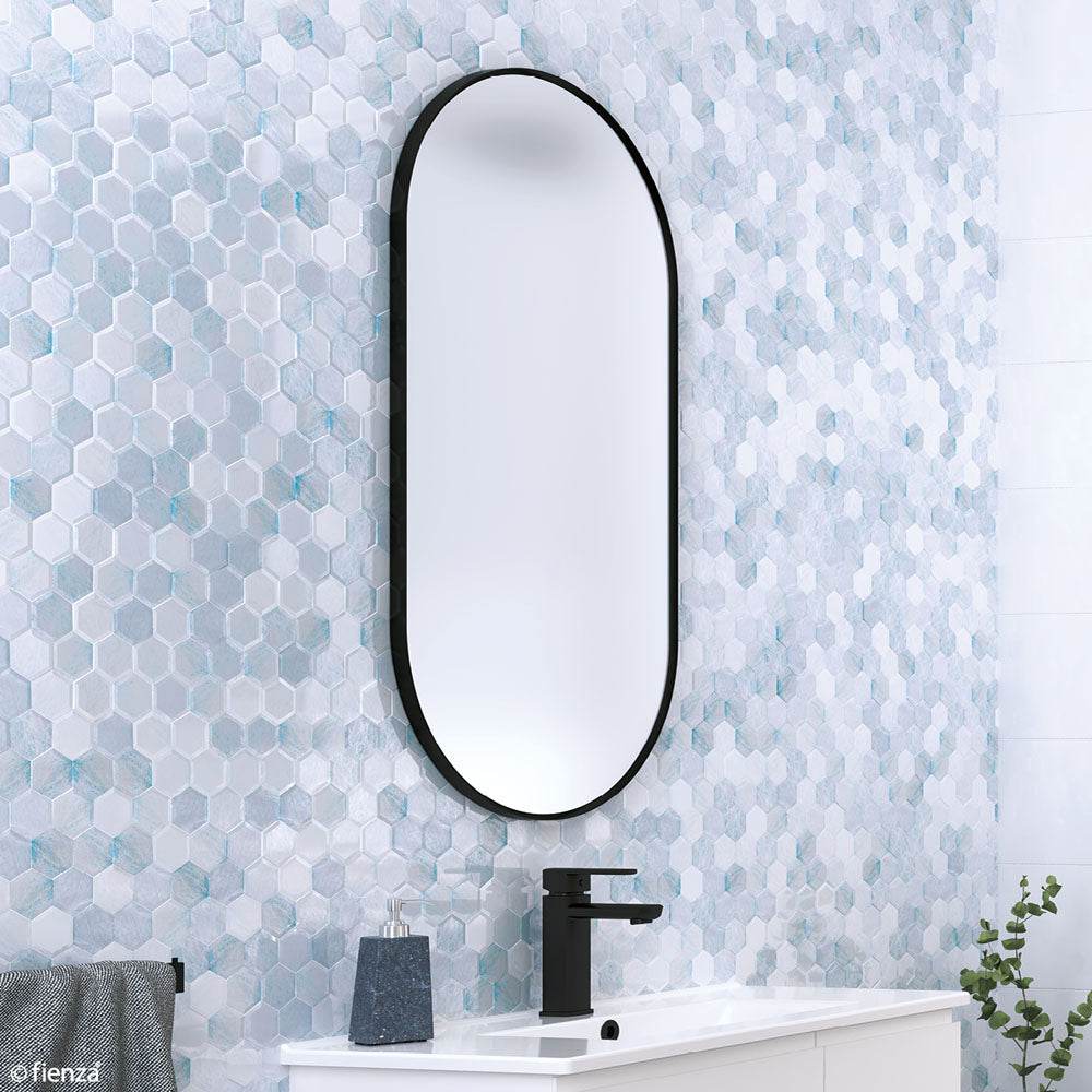 Empire Matt Black Framed Mirror, 600 x 1200mm