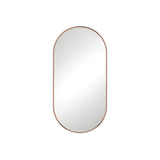 Empire Brushed Copper Framed Mirror, 450 x 900mm