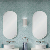 Empire Matt White Framed Mirror, 450 x 900mm