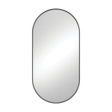 Empire Matt Black Framed Mirror, 600 x 1200mm