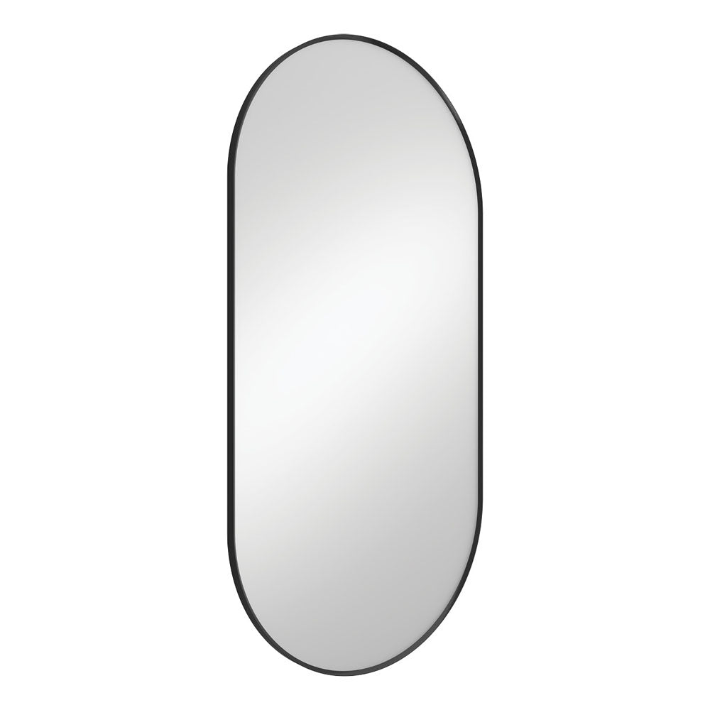 Empire Matt Black Framed Mirror, 600 x 1200mm