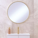 Reba Matt Black Framed Mirror, 600mm