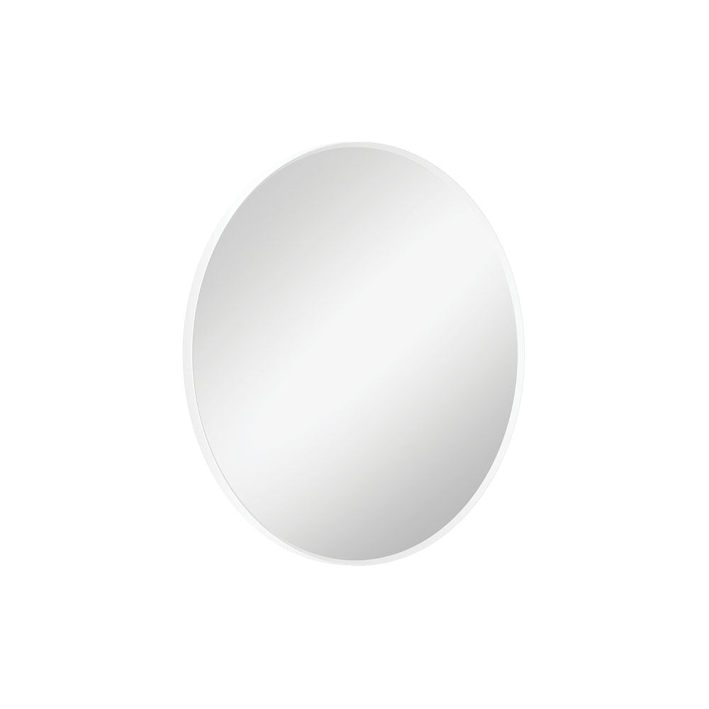 Reba Matt White Framed Mirror, 600mm