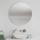 Reba Matt White Framed Mirror, 800mm