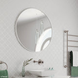 Reba Matt White Framed Mirror, 800mm