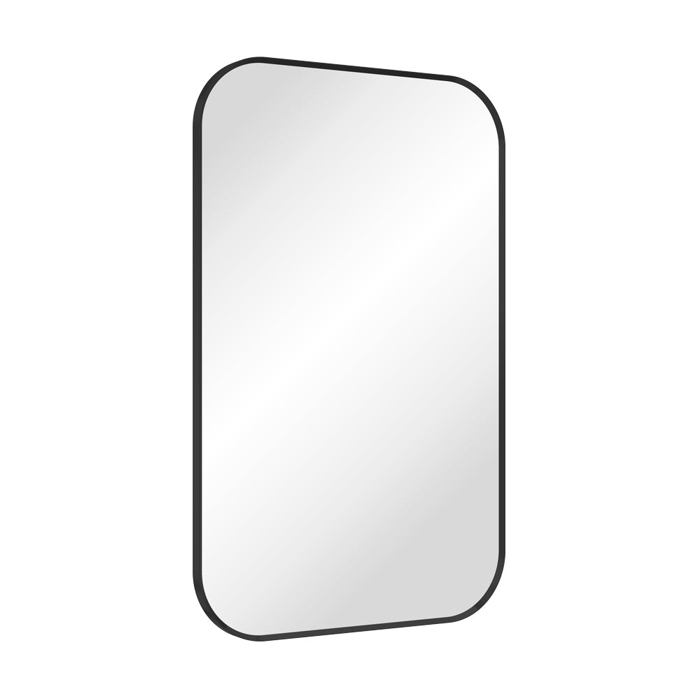 Tono Matt Black Soft Square Framed Mirror, 500 x 800mm