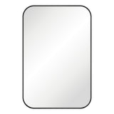 Tono Matt Black Soft Square Framed Mirror, 600 x 900mm