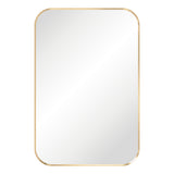Tono Urban Brass Soft Square Framed Mirror, 600 x 900mm