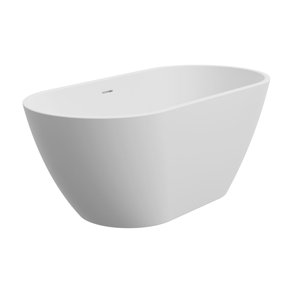 Koko Freestanding Acrylic Bath, 1500mm with Overflow, Matt White