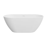 Koko Freestanding Acrylic Bath, 1500mm with Overflow, Matt White