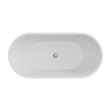 Koko Freestanding Acrylic Bath with Overflow, 1500mm, Gloss White
