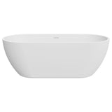 Koko Freestanding Acrylic Bath, 1680mm with Overflow, Matt White