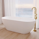 Koko Freestanding Acrylic Bath, 1680mm with Overflow, Matt White